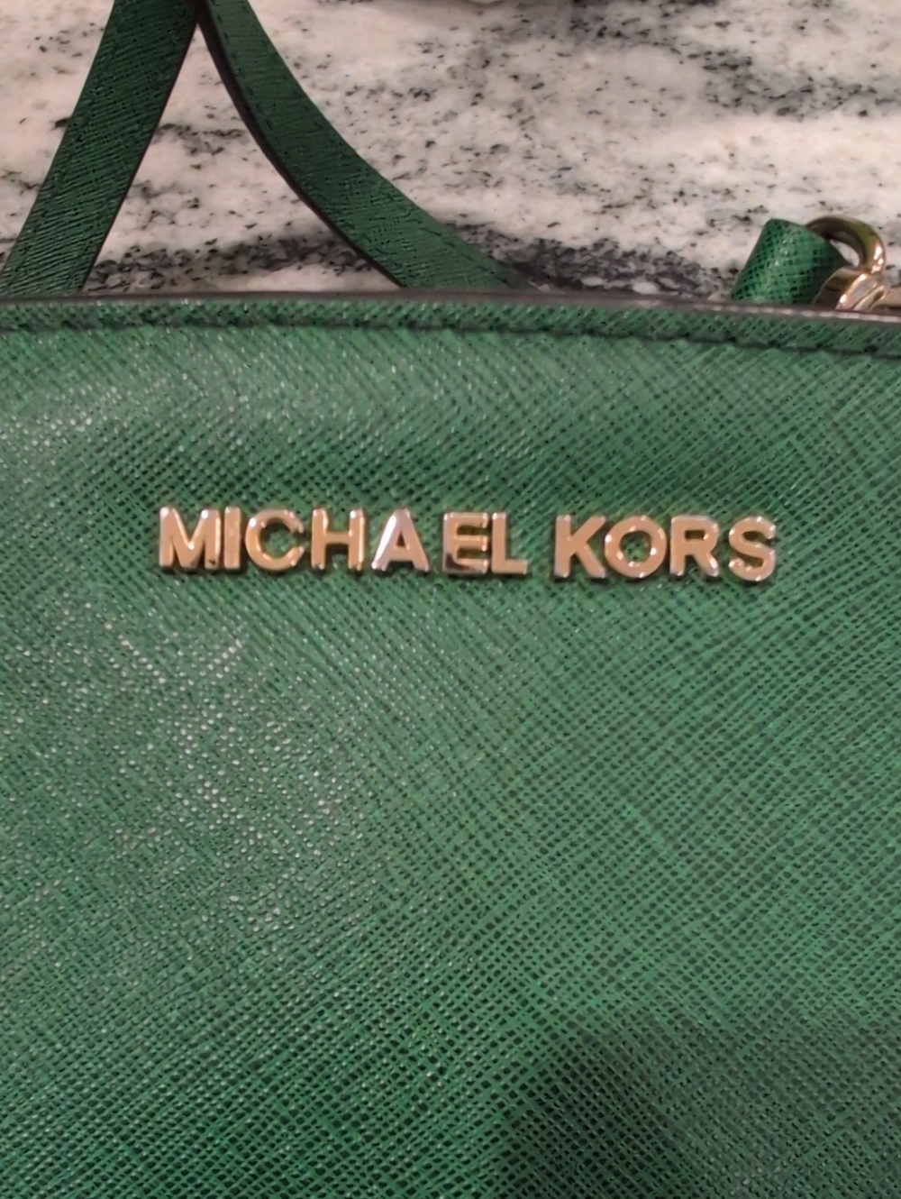 Michael Kors Green Crossbody Bag with Gold Hardware - Picture 8 of 9